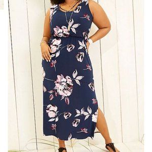 ** Maurices cross front detail floral maxi dress